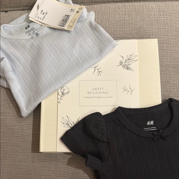 H&M | One Pieces | Hm Baby Girl Onsie In Light And Navy Blue Babygirl ...